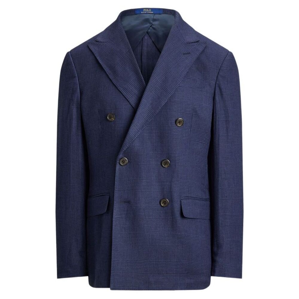 Polo Ralph Lauren Mens Modern Fit Glen Plaid Sport Coat 40 Regular Spring Navy